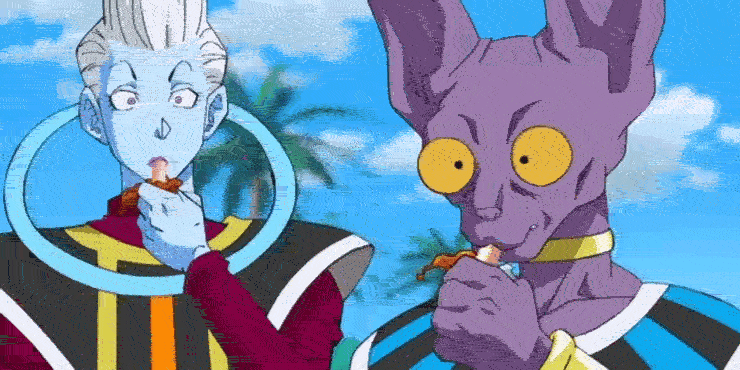 Beerus-And-Whis-Enjoying-A-Snack