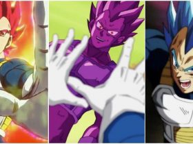 Anime-Dragon-Ball-Super-Vegeta-SS-God-Copy-Vegeta-SS-Blue-Trio