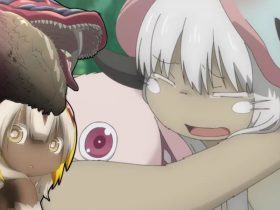 made-in-abyss-faputa-mitty-nanachi-with-splitjaw-and-corpse-weeper-monsters
